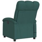 vidaXL Fauteuil inclinable de massage vert foncé tissu
