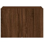 vidaXL Meuble TV mural avec lumières LED chêne marron 60x35x41 cm