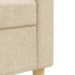 vidaXL Ensemble de canapés 2 Pièces crème tissu