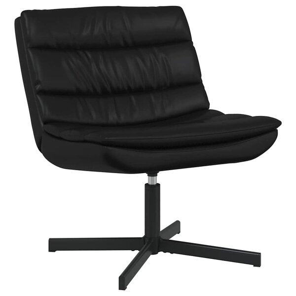 vidaXL Chaise pivotante Noir 63 x 75 x 76 cm Faux cuir