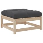 vidaXL Salon de jardin 6 Pièces avec coussins bois de pin massif