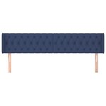 vidaXL Tête de lit avec oreilles Bleu 183x16x78/88 cm Tissu