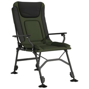 vidaXL Chaise de pêche avec accoudoir pliable vert