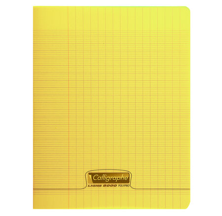 Cahier 8000 polypro  240 x 320 mm  jaune calligraphe