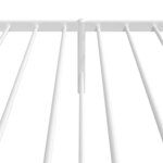 vidaXL Cadre de lit métal avec tête de lit blanc 90x200 cm