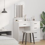 vidaXL Table de Toilette Blanc 50 x 41 x 140 cm Bois d'ingénierie