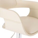 vidaXL Tabouret de bar Blanc Similicuir