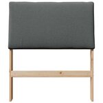 vidaXL Tête de lit capitonnée Gris foncé 75 cm Pin massif