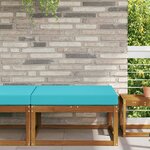vidaXL Coussin de canapé d'extérieur Polyester Turquoise 80 x 80 cm