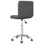 vidaXL Chaises pivotantes à manger lot de 4 Gris foncé Tissu
