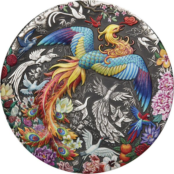 Pièce de monnaie en Argent 5 Dollars g 155.5 (5 oz) Millésime 2023 PHOENIX AND BIRDS