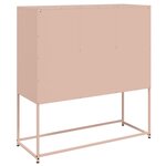 vidaXL Buffet rose 100 5x39x107 cm acier