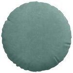 vidaXL Coussins de siège 2 Pièces Vert Mer Ø 40 x 13 cm Velours