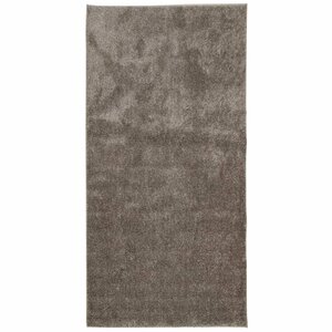 vidaXL Tapis ISTAN à poils longs aspect brillant gris 100x200 cm