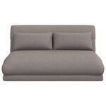 vidaXL Fauteuil de sol ajustable Taupe Tissu
