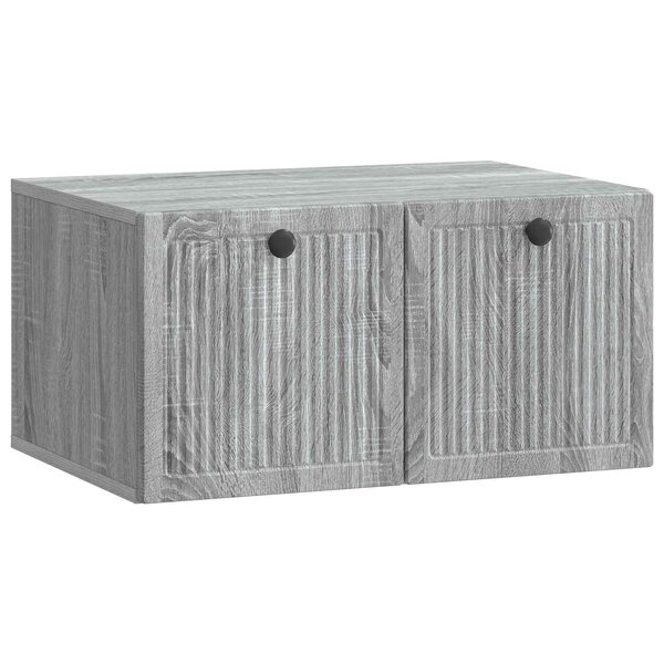 vidaXL Meuble TV mural Sonoma gris 59 5 x 41 x 30 cm Bois d'ingénierie