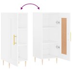 vidaXL Buffet blanc 34 5x34x90 cm bois d'ingénierie