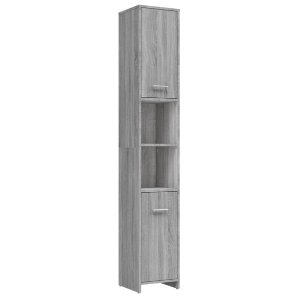 vidaXL Armoire de bain Sonoma gris 30x30x183 5 cm Bois d'ingénierie