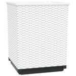 vidaXL Jardinières 4 Pièces blanc 30x30x37 cm polypropylène