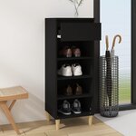 vidaXL Armoire à chaussures Noir 40x36x105 cm Bois d'ingénierie