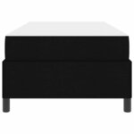 vidaXL Lit à ressorts Noir  Noir 90 x 190 cm Tissu  Bois Engineered
