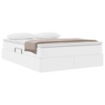 vidaXL Lit avec rangement et matelas Blanc 140 x 200 cm Simili cuir