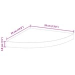 vidaXL Étagère d'angle flottante noir brillant 35x35x3 8 cm MDF