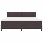 vidaXL Lit à ressorts avec matelas Marron foncé 180 x 200 cm tissu