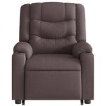 vidaXL Fauteuil inclinable de massage électrique Marron foncé Tissu