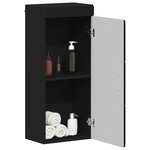 vidaXL Armoire murale de salle de bain TULUM Noir 37 x 24 5 x 86 cm