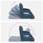 vidaXL Chaise de sol réglable avec accoudoir