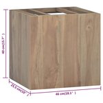 vidaXL Armoire murale de salle de bain 46x25 5x40 cm Bois teck massif