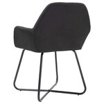 vidaXL Chaises à manger lot de 6 noir tissu