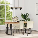 vidaXL Chaises à manger lot de 4 Crème Velours
