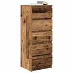 vidaXL Buffet avec tiroirs vieux bois 37 5x35x99 cm bois d'ingénierie