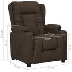 vidaXL Fauteuil inclinable Marron foncé Tissu