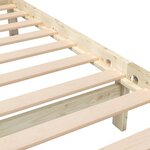 vidaXL Cadre de lit 135x190 cm Double Bois massif
