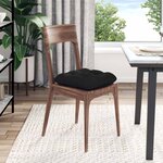 vidaXL Coussins de siège 4 Pièces Noir 45 x 45 cm Tissu en microfibre