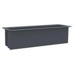 vidaXL Boîtes à fleurs pour palettes euro 12 Pièces Gris 36x13 5x9 5cm PP