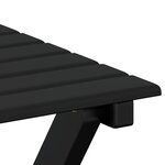 vidaXL Table d’appoint pliable noir bois de peuplier massif