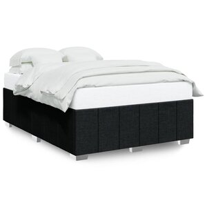vidaXL Cadre de lit sans matelas noir 140x200 cm tissu
