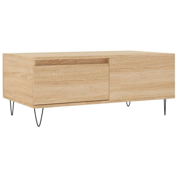 vidaXL Table basse Chêne sonoma 90x50x36 5 cm Bois d'ingénierie
