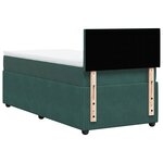 vidaXL Sommier à lattes de lit et matelas Vert foncé 80x200 cm Velours
