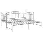 vidaXL Cadre de canapé-lit extensible sans matelas gris métal 90x200cm