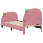vidaXL Cadre de lit pour enfants avec tête de lit Rose 80 x 160 cm