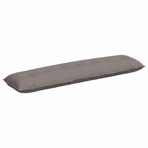 vidaXL Coussin de Dos Taupe 200 x 19 x 50 cm tissu