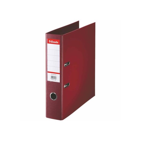 Classeur à levier plastique Standard A4 Dos 75 mm Bordeaux ESSELTE
