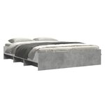 vidaXL Cadre de lit sans matelas gris béton 160x200 cm bois ingénierie