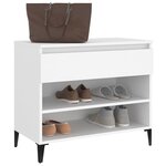 vidaXL Armoire à chaussures Blanc 70x36x60 cm Bois d'ingénierie