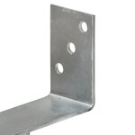 vidaXL Piquets de clôture 6 Pièces Argenté 9x6x30 cm Acier galvanisé